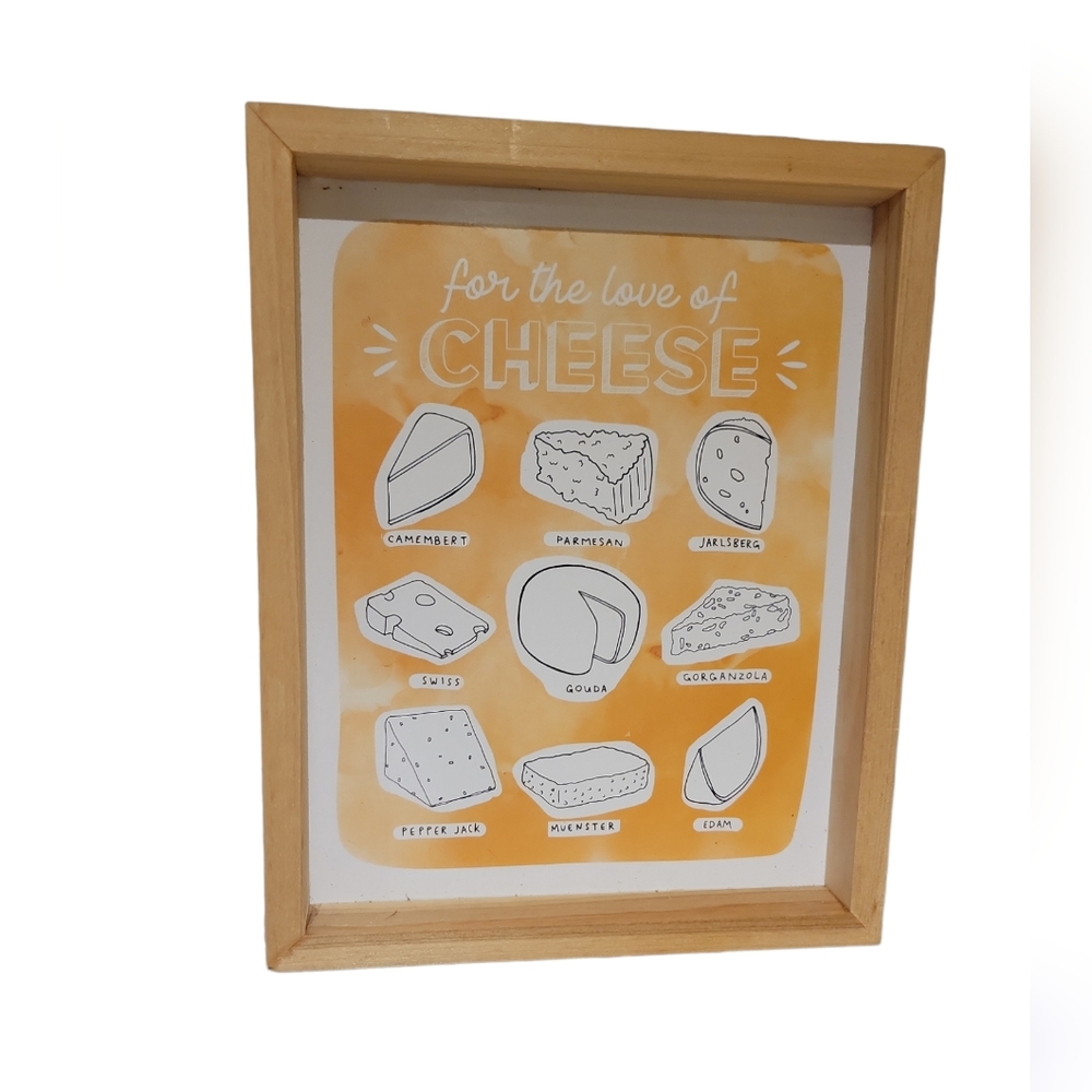 🎉 5 for $25 - framed cheese print Kitchen decor.